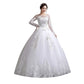 Long Sleeve Ball Gown Luxury Lace Wedding Dresses Plus Size Wedding Dress The Clothing Company Sydney