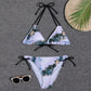 2 Piece Swimwear Swimsuit Women Bikini Micro Floral Bikinis Set Beach Thong Bathing Suit Lace Up Swim Suits The Clothing Company Sydney