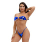 2 Piece micro bikini plus size swimwear women swimsuit bikinis Patent leather Bronzing Strapless Breast wrap String Thong The Clothing Company Sydney