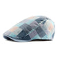 Ivy Spring Summer Plaid Newsboy Caps Men Polyester Flat Peaked Cap Women Painter Beret Hats