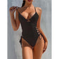 Lace Up Underwired One Piece Swimsuit Swimwear Backless Monokini Bather Bathing Suit Deep V Neck Swimwear The Clothing Company Sydney