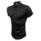 Slim Fit Button Short Sleeve Shirts Men Casual Sportswear Dress Shirt Male Hipster Shirts Tops Fitness Clothing The Clothing Company Sydney