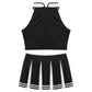 2 Piece Cheerleader Costume Women Adult Cheerleading Uniform Dancing Outfit Sleeveless Crop Top with Mini Pleated Skirt The Clothing Company Sydney