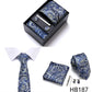 4 Piece Tie Pocket Squares Cufflink Set Necktie Blue Striped Man Wedding Accessories Fit Workplace Holiday Gift Box The Clothing Company Sydney