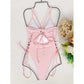 Lace Up Underwired One Piece Swimsuit Swimwear Backless Monokini Bather Bathing Suit Deep V Neck Swimwear The Clothing Company Sydney