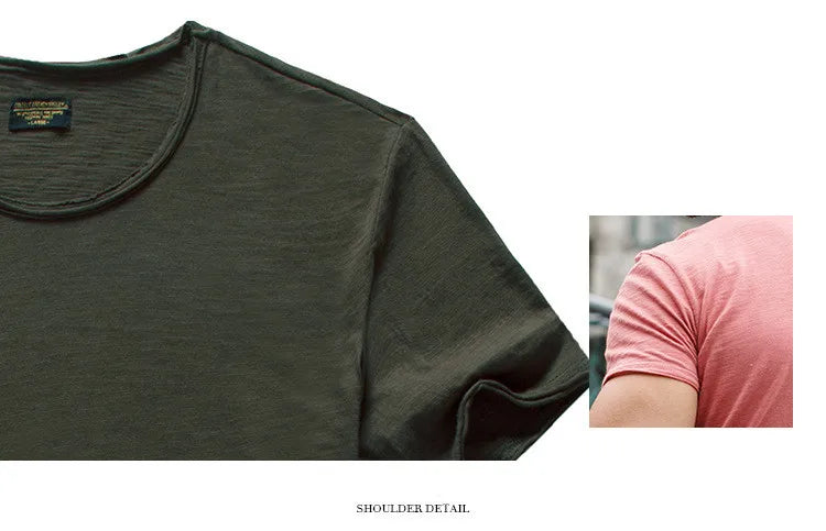 100% Cotton Men's T-shirt Casual Soft Fitness Summer T-shirts O-Neck Short Sleeve Top