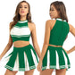 2 Piece Cheerleader Costume Women Adult Cheerleading Uniform Dancing Outfit Sleeveless Crop Top with Mini Pleated Skirt The Clothing Company Sydney