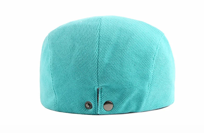 Spring Autumn Berets Hat Men's knitting Visor Cap Casual Fashion Women Beret Solid Yellow Blue Peaked Flat Cap Duckbill Hat