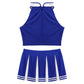 2 Piece Cheerleader Costume Women Adult Cheerleading Uniform Dancing Outfit Sleeveless Crop Top with Mini Pleated Skirt The Clothing Company Sydney