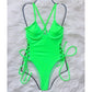 Lace Up Underwired One Piece Swimsuit Swimwear Backless Monokini Bather Bathing Suit Deep V Neck Swimwear The Clothing Company Sydney