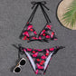 2 Piece Swimwear Swimsuit Women Bikini Micro Floral Bikinis Set Beach Thong Bathing Suit Lace Up Swim Suits The Clothing Company Sydney