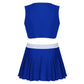 2 Piece Cheerleader Costume Women Adult Cheerleading Uniform Dancing Outfit Sleeveless Crop Top with Mini Pleated Skirt The Clothing Company Sydney