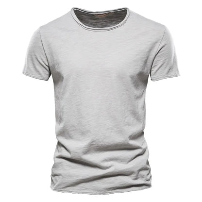 100% Cotton Men's T-shirt Casual Soft Fitness Summer T-shirts O-Neck Short Sleeve Top