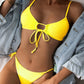 2 Piece Plain Bandage Swimsuit Female Swimwear Bikini Set 2 Piece Swimming Beachwear Bathing Suit The Clothing Company Sydney