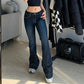 Vintage Skinny Y2K Low Waist Female Streetwear 2000s Aesthetic Chic Pants Solid Slim Flared Denim Jeans The Clothing Company Sydney