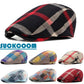 Men Women Classic Style Plaid Berets Caps Casual Unisex Sports Caps Cotton Hats Flat Cap Painter Cap