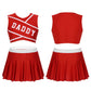 2 Piece Cheerleader Costume Women Adult Cheerleading Uniform Dancing Outfit Sleeveless Crop Top with Mini Pleated Skirt The Clothing Company Sydney