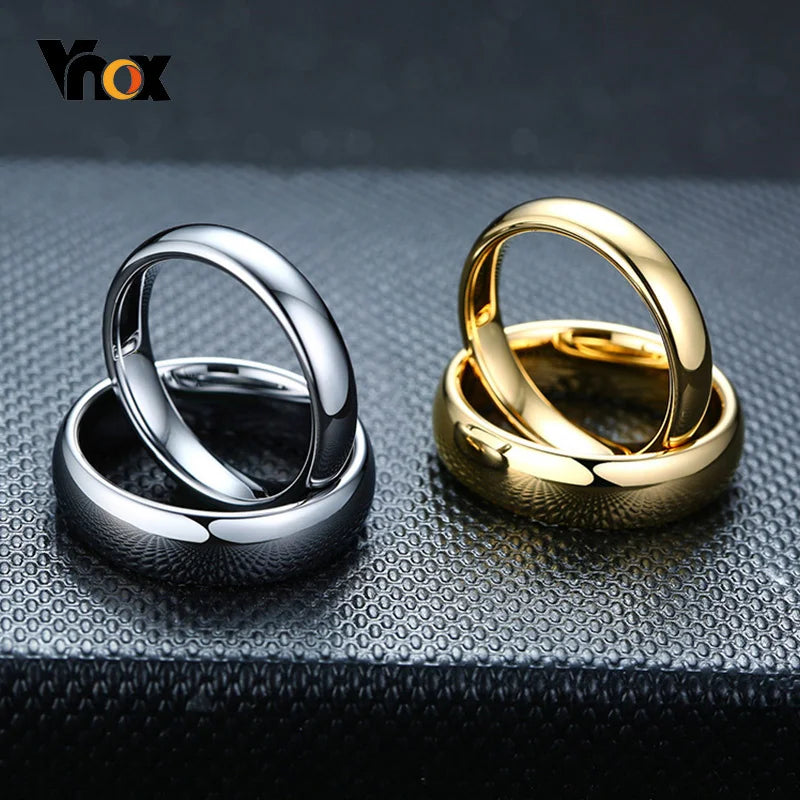 Anti Scratch Tungsten Wedding Rings for Women Men Simple Classic Wedding Bands for Couples Basic Jewelry