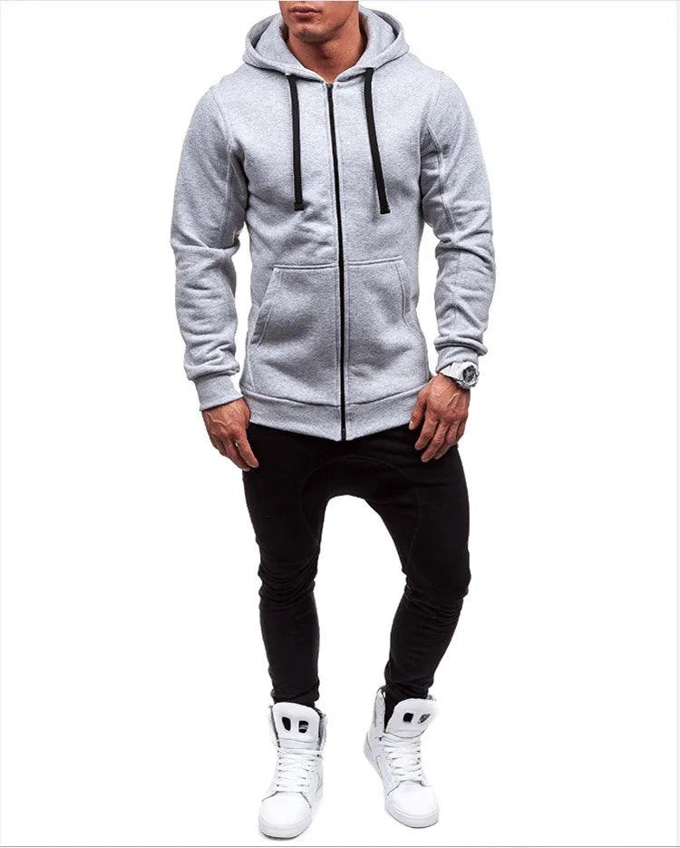 Men's Hooded Sweatshirts Zipper Hoodie Men Sweatshirt Solid Colour Sweatshirts For Male Sweatshirts The Clothing Company Sydney