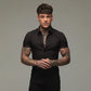 Slim Fit Button Short Sleeve Shirts Men Casual Sportswear Dress Shirt Male Hipster Shirts Tops Fitness Clothing The Clothing Company Sydney