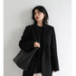 Women's Wool Blend Coat Solid Mid Long Woollen Blazer Thick Warm Blouse Overcoat Office Autumn Winter Jacket