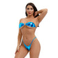 2 Piece micro bikini plus size swimwear women swimsuit bikinis Patent leather Bronzing Strapless Breast wrap String Thong The Clothing Company Sydney