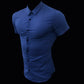 Slim Fit Button Short Sleeve Shirts Men Casual Sportswear Dress Shirt Male Hipster Shirts Tops Fitness Clothing The Clothing Company Sydney