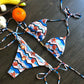 2 Piece Micro Swimsuit Women Feather Print Swimwear Female Bathing Suit Bikini Set The Clothing Company Sydney