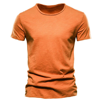 100% Cotton Men's T-shirt Casual Soft Fitness Summer T-shirts O-Neck Short Sleeve Top