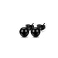 3-8mm Small Black Silver Colour Earrings Stone CZ Crystal Ear Studs Surgical Steel Cubic Unisex Accessories