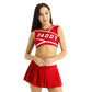 2 Piece Cheerleader Costume Women Adult Cheerleading Uniform Dancing Outfit Sleeveless Crop Top with Mini Pleated Skirt The Clothing Company Sydney