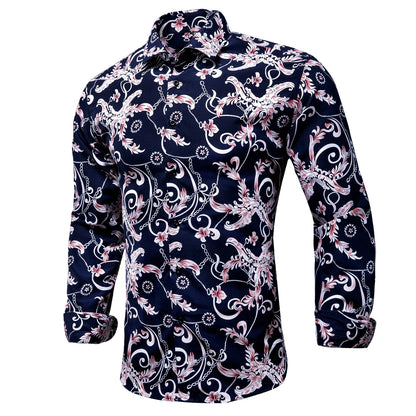 Men's Shirts Paisley Floral Silk Gold Long Sleeve Business Party Wedding Dress Shirts The Clothing Company Sydney