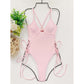 Lace Up Underwired One Piece Swimsuit Swimwear Backless Monokini Bather Bathing Suit Deep V Neck Swimwear The Clothing Company Sydney