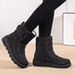 Non Slip Waterproof Snow Boots Women's Thick Plush Winter Ankle Boots Platform Keep Warm Cotton Padded Shoes