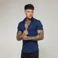 Slim Fit Button Short Sleeve Shirts Men Casual Sportswear Dress Shirt Male Hipster Shirts Tops Fitness Clothing The Clothing Company Sydney