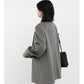 Women's Wool Blend Coat Solid Mid Long Woollen Blazer Thick Warm Blouse Overcoat Office Autumn Winter Jacket