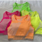 Yoga Set Sport Bra and Shorts fluorescent Gym Set 2 Piece GYM Workout Sportwear Padded Vest Fitness Suit The Clothing Company Sydney