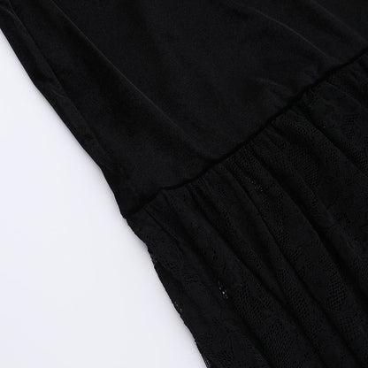 Women's Halloween Costume Batwing Sleeve Black Gothic Dress The Clothing Company Sydney