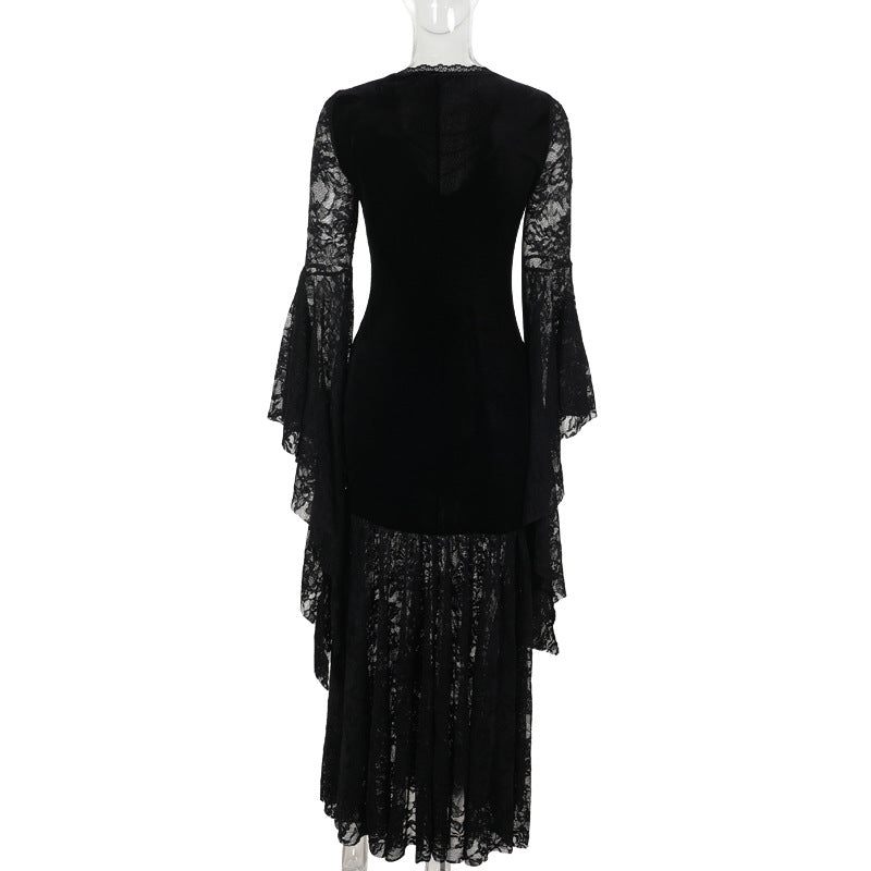 Women's Halloween Costume Batwing Sleeve Black Gothic Dress The Clothing Company Sydney