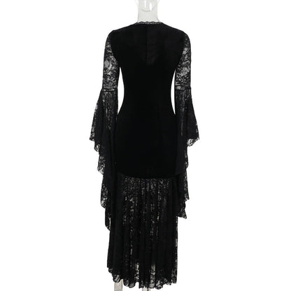 Women's Halloween Costume Batwing Sleeve Black Gothic Dress The Clothing Company Sydney