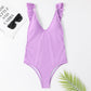 High Cut Ruffled Female Swimwear One Piece Swimsuit Women Backless Monokini Bather Bathing suit Swim Bodysuit The Clothing Company Sydney