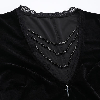 Women's Halloween Costume Batwing Sleeve Black Gothic Dress The Clothing Company Sydney