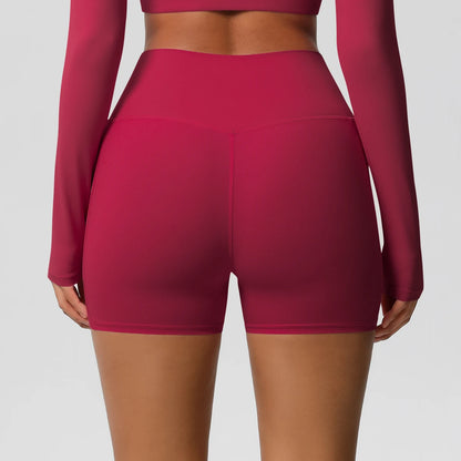 Women's Pocketed Yoga Legging Shorts Squat Proof High Waist Fitness Quick Drying Cycling Workout Gym Shorts