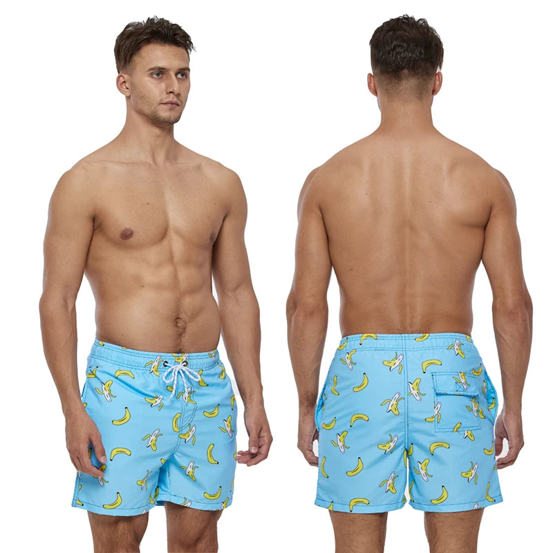 Summer Mens Beach Print Shorts Surfing Swimwear Fitness Workout Trunks Sportswear With Pockets Pants The Clothing Company Sydney