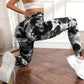 3D Print Tie Dye Sports Women Seamless High Waist Fitness Push Up Leggings Gym Clothing Workout Tights Pants