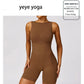 Women's Romper Yoga Hollow Backless Scrunch Seamless One Piece Outfit Fitness Overalls Playsuit Gym Sport Short Jumpsuit