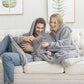 Winter Hooded Sweater Blanket Women's Oversized Fleece Blanket With Sleeves Large Pocket Warm Thick TV Hoodie Robe The Clothing Company Sydney