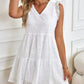 Summer Fashion Women's Mini Dress Casual White Sleeveless High Waist Beach Cotton Short Dress