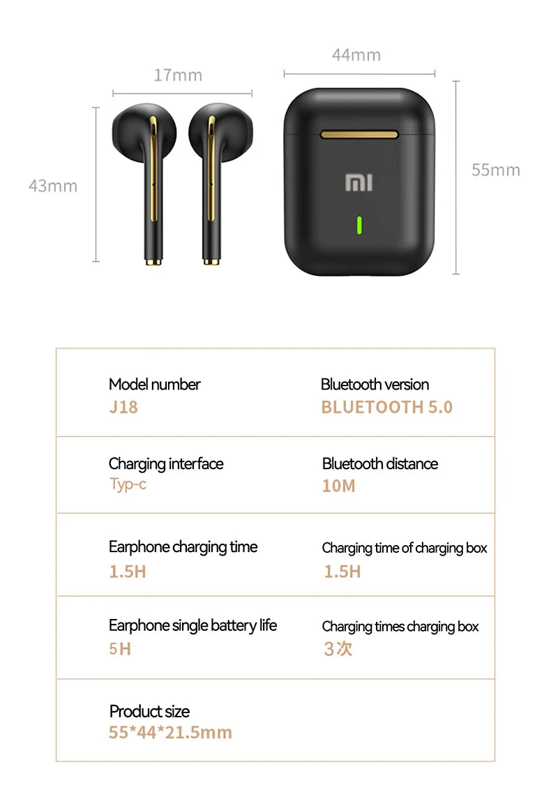 Wireless Earphones In-Ear TWS Bluetooth Music Sport Headphone HiFI Stereo Game Waterproof 5.3 Headset With Microphone The Clothing Company Sydney