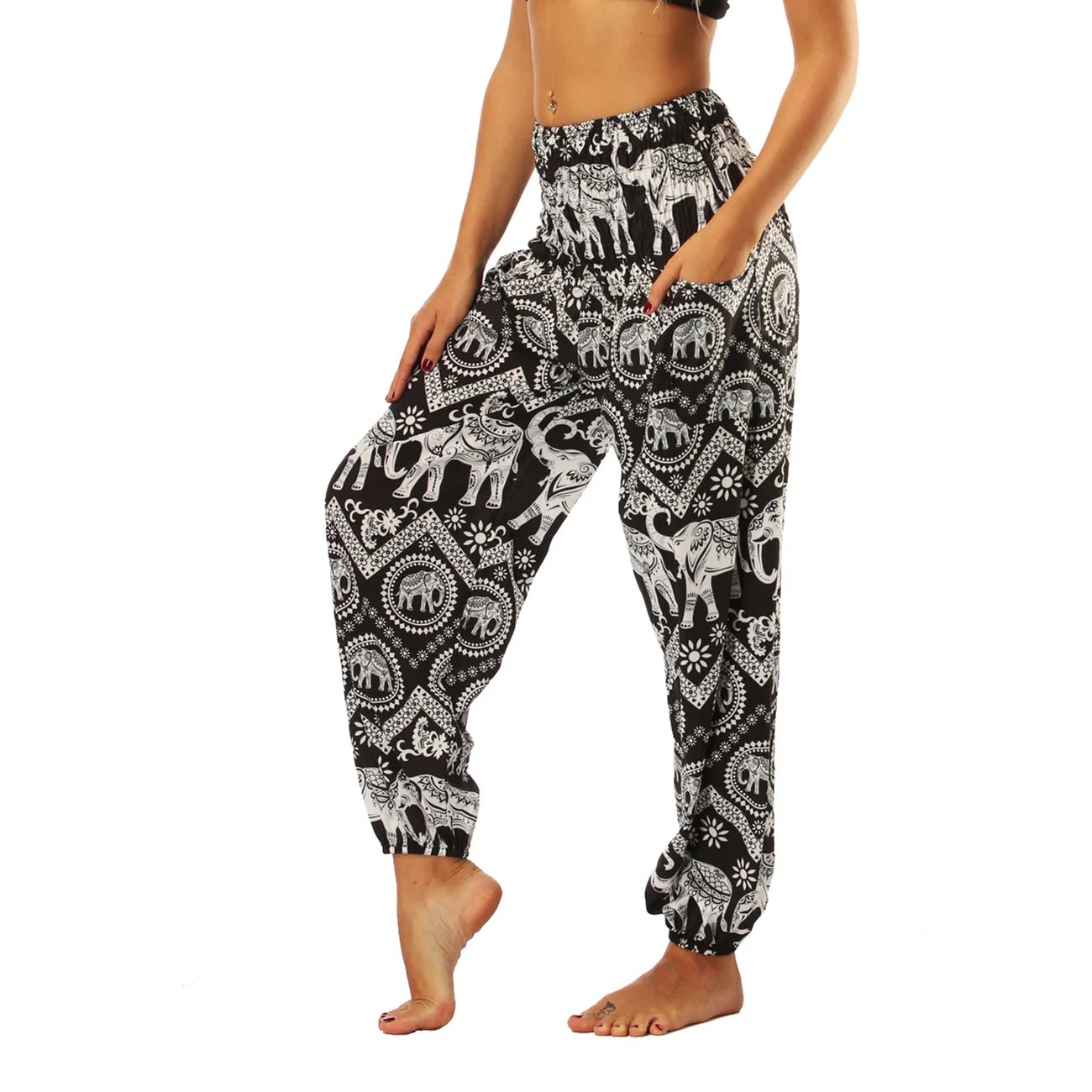 Women's Harem Pants Bohemian Yoga Pants Flowy Trouser Yoga Boho Hippie Clothing Pilates Pants with Pocket The Clothing Company Sydney